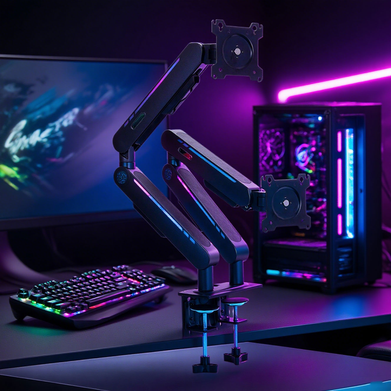 Monitor Stand - Новинка: Кронштейн для двух мониторов с