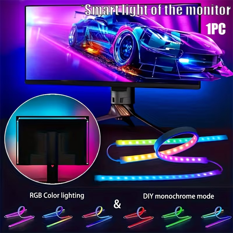 Pc Gaming Games - Светодиодная RGB-лента для игровых мониторов: подсветка