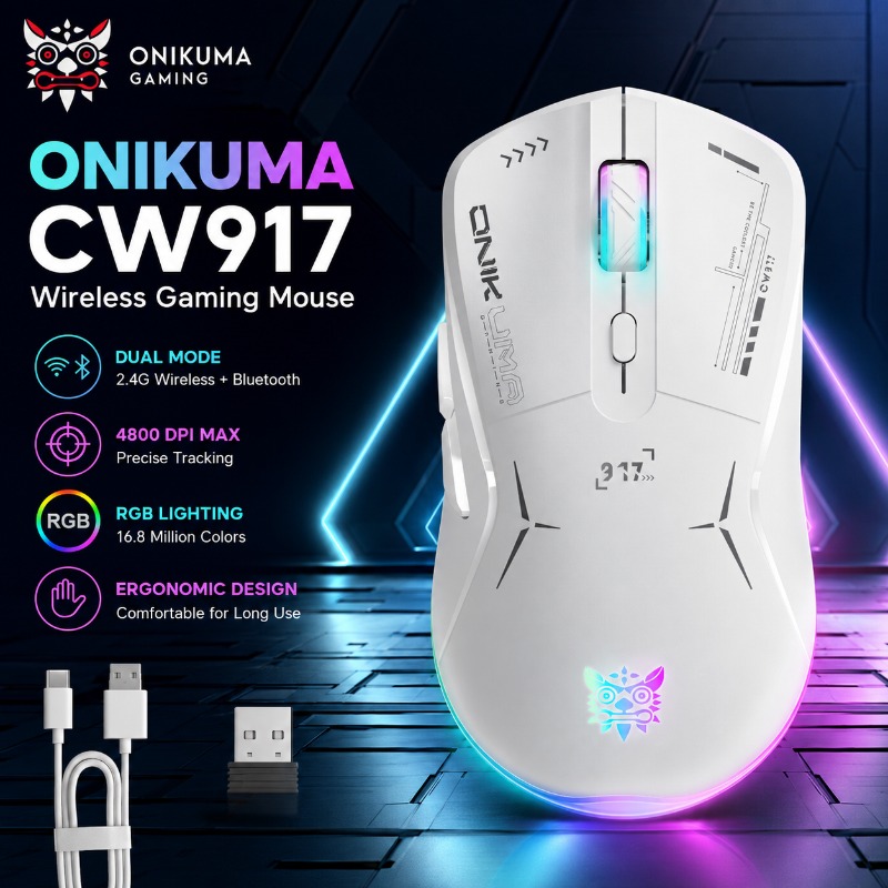 Pc Gaming X3D - Беспроводная/проводная игровая мышь ONIKUMA CW917, двухрежимная,