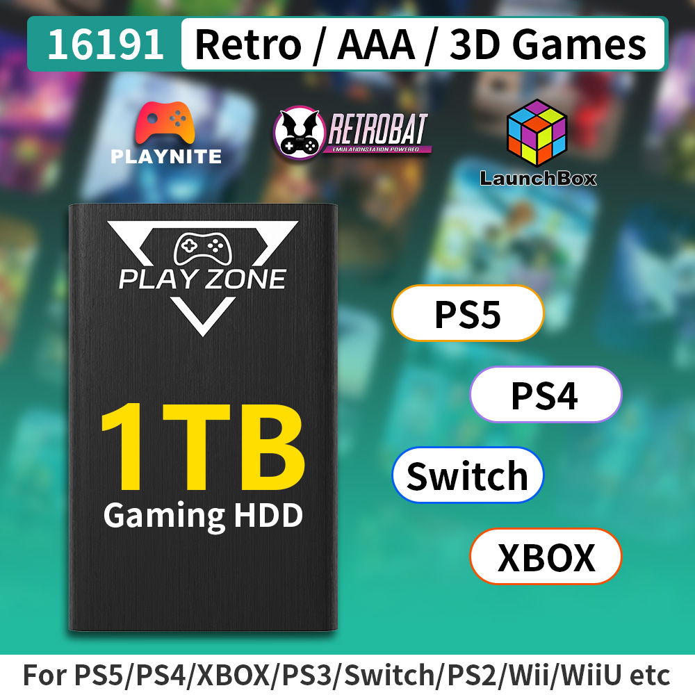 Pc Gaming Aaa - Игровой жесткий диск 1 ТБ Launchbox&Playnie&Retrobat