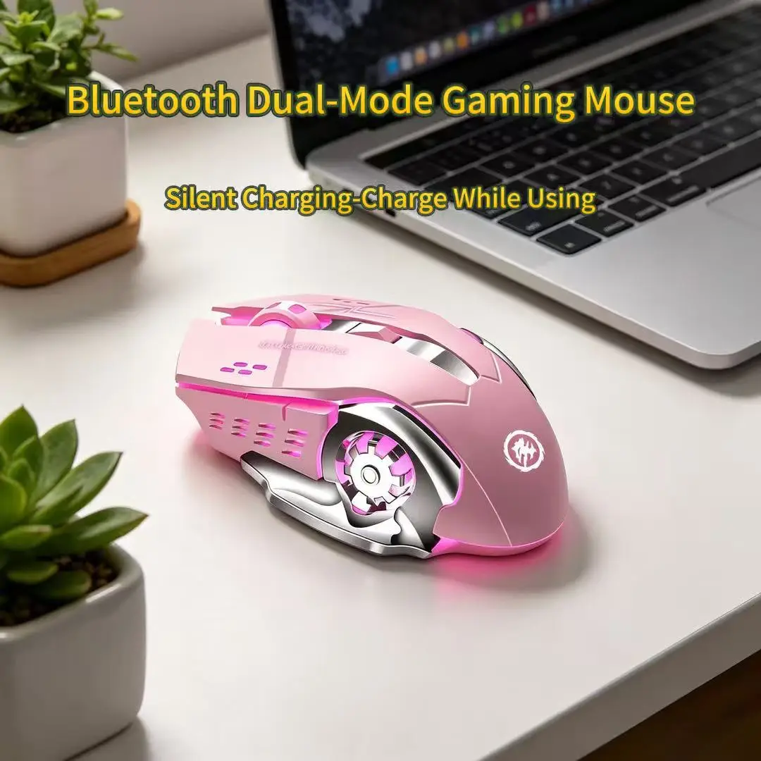 Pc Gaming X3D - Беспроводная игровая мышь Bluetooth, двухрежимная, бесшумная,