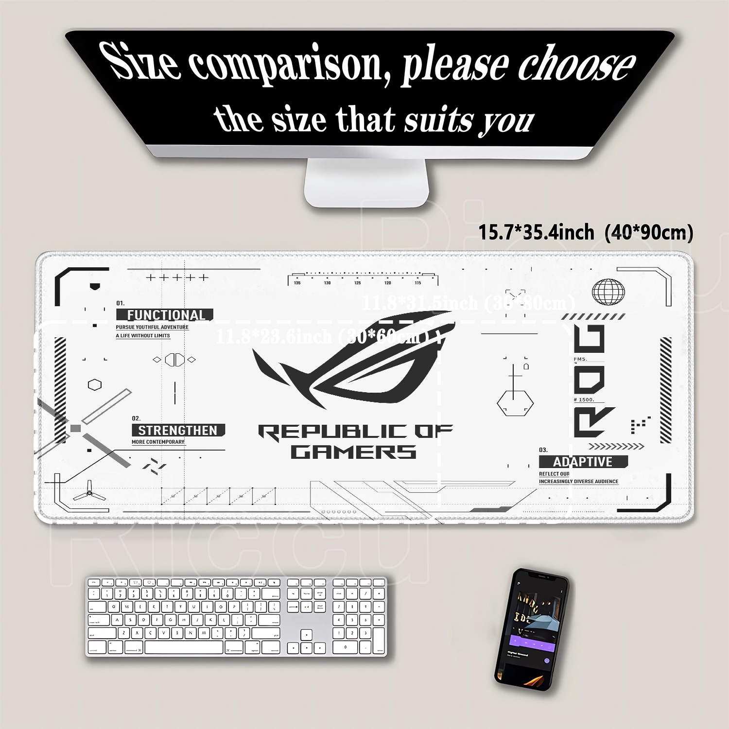 Большой игровой коврик для мыш – обзор и цена Pc Gaming Asus Rog