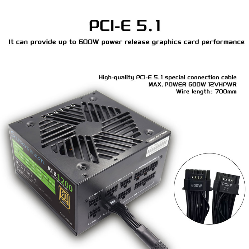 PCIE 5.0 1200 Вт Блок питания  – обзор и цена Pc Gaming Watt